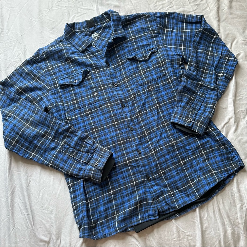 Urban Outfitters Oversized Blue & Black Flannel Shirt